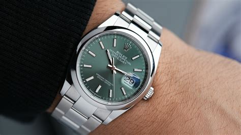 rolex date just 36 green